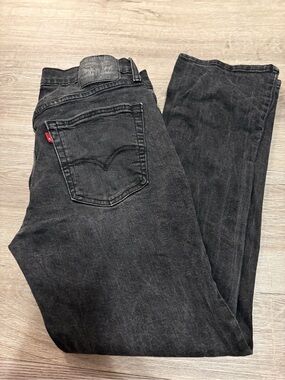 Levi's Men's Washed Black Straight Jeans